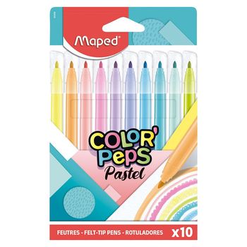 Plumones Maped Color Peps Multicolor Pastel 10 pzas