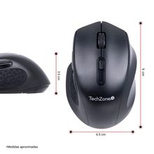 Mouse Techzone TZMOUG205 Inalámbrico Negro