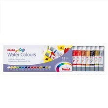 Acuarela Pentel Arts en Tubo Laminado V. Colores 15 pz