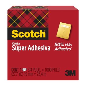 Cinta Súper Adhesiva Scotch 19mm x 25.4mts