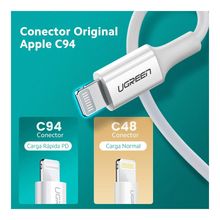 Cable USB-C a Lightning UGREEN 1m