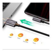 Cable USB-A a Lightning UGREEN en Ángulo 1m