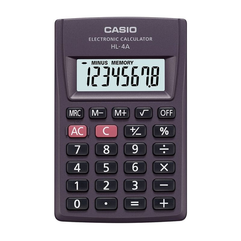 Calculadora Portatil CASIO HL 4A S MH 8 Digitos Calculadoras