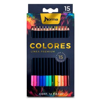 Lápices de Colores Norma Premium Redondo 15 pzas