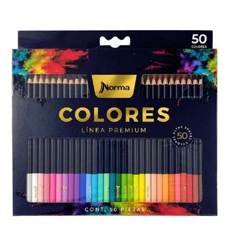Lápices de Colores Norma Premium Redondo 50 pzas