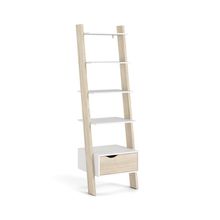 Librero Alterego Oslo Madera con Blanco