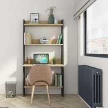 Librero Alterego Scrip Gris con Madera
