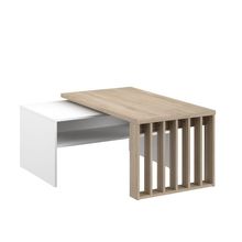 Mesa de Centro Modular Alterego Nala Madera con Blanco