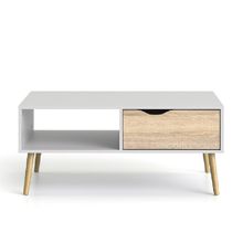 Mesa de Centro Alterego Oslo Madera con Blanco
