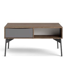 Mesa de Centro Alterego Fur Nogal con Gris