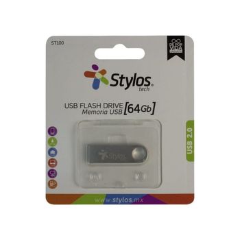 Memoria USB Stylos ST100 64GB 2.0 Metálica