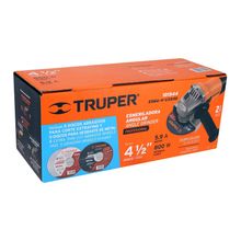 Esmeriladora Angular Truper 4 1/2" 800W 11000 RPM más 5 Discos de Corte y 6 Discos de Desbaste 101544