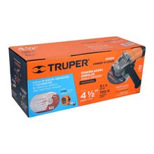 Esmeriladora Angular Truper 4 1/2" 750W 11000 RPM más 10 Discos Abrasivos y Flexométro  101526