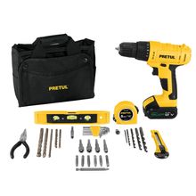 Taladro Inalámbrico Pretul 3/8" 12V más 35 Accesorios 27097