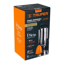 Bomba Sumergible Truper Metálica para Agua Sucia 1-1/2 HP