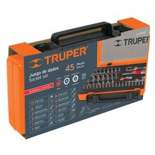 Juego de 45 Herramientas Cuadro 1/4' Estándar Truper