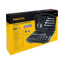 Juego de 66 Herramientas 1/4' y 3/8' Pretul
