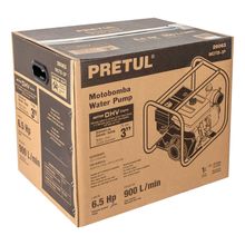 Motobomba Autocebante 3' x 3' a Gasolina Pretul 6-1/2 HP