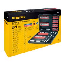 Juego de 81 Herramientas 1/4' y 3/8' Pretul