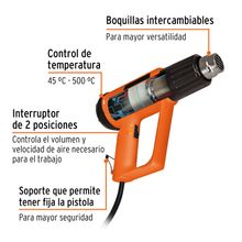 Pistola de Calor 2000W Profesional Truper