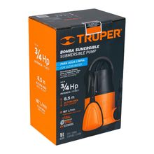 Bomba Sumergible Truper Plástica para Agua Limpia 3/4 HP