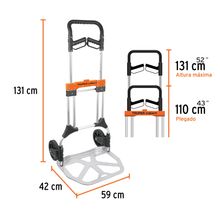 Diablo de Carga Plegable 200 kg Truper Expert