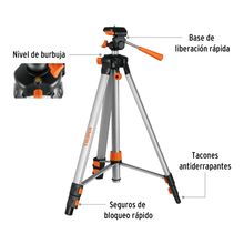 Tripié Telescópico para Nivel Láser 1.45 m Truper