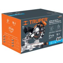 Sierra de Inglete Truper Telescópica Compuesta 12' 2000W
