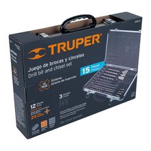 Juego de 15 Brocas y Cinceles SDS Plus Truper