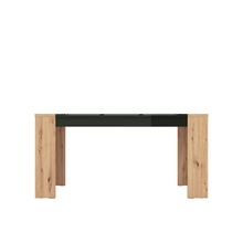 Mesa de Comedor Alterego Molise Negro con Madera