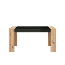 Mesa de Comedor Alterego Molise Negro con Madera