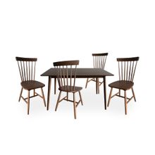 Mesa con 4 Sillas Alterego Unova Nogal