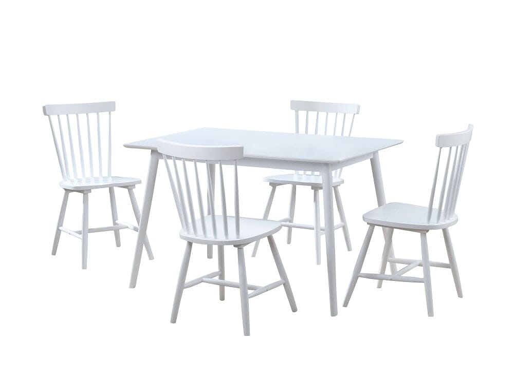 Mesa con 4 Sillas Unova Blanco Muebles OfficeMax