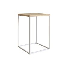 Mesa Lateral Alterego Fabian Blanco con Madera
