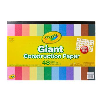 Papel Construcción Crayola Gigante Multicolor 48 hojas