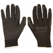 Guantes de Poliéster con Palma de Látex Silverline Negro N°9