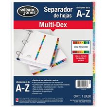 Separadores de Hojas Wilson Jones Multidex A-Z