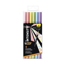 Plumones Bic Intensity Doble Punta Pastel 6pzas