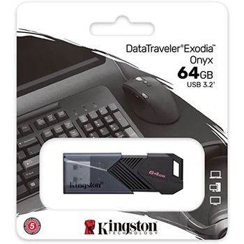 Memoria USB Kingston DataTraveler Exodia Onyx 64GB