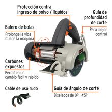 Cortadora de Azulejos Eléctrica Industrial 4-1/2' 1320W Truper