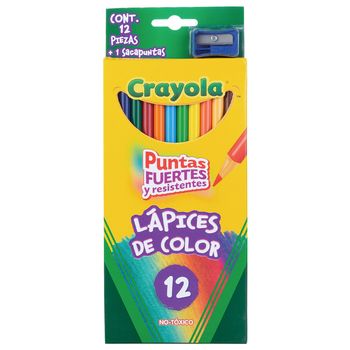 Lápices de Colores Crayola Redondo 12 piezas con Sacapuntas