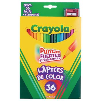 Lápices de Colores Crayola Redondo 36 piezas con Sacapuntas