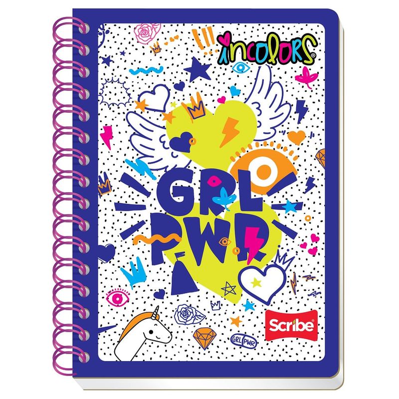 Cuaderno Forma Francesa Rayado Scribe Incolors Doble Espiral 100 Hojas ...