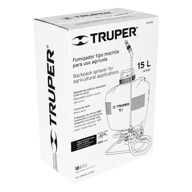 Fumigador truper 20 litros hot sale