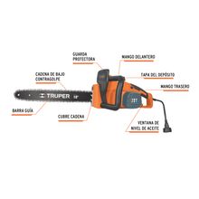 Motosierra Eléctrica Truper 1600 W con Barra de 18'