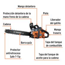 Motosierra a Gasolina Truper 45 cc con Barra de 18'