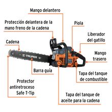 Motosierra a Gasolina Truper 45 cc con Barra de 16'
