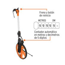 Odómetro con Freno Truper Rueda de 12'