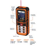 Medidor láser de distancia de 0.05 m a 100 m, Truper, Herramientas, 100374