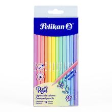 Lápices de Colores Pelikan Largos Pastel 12 piezas